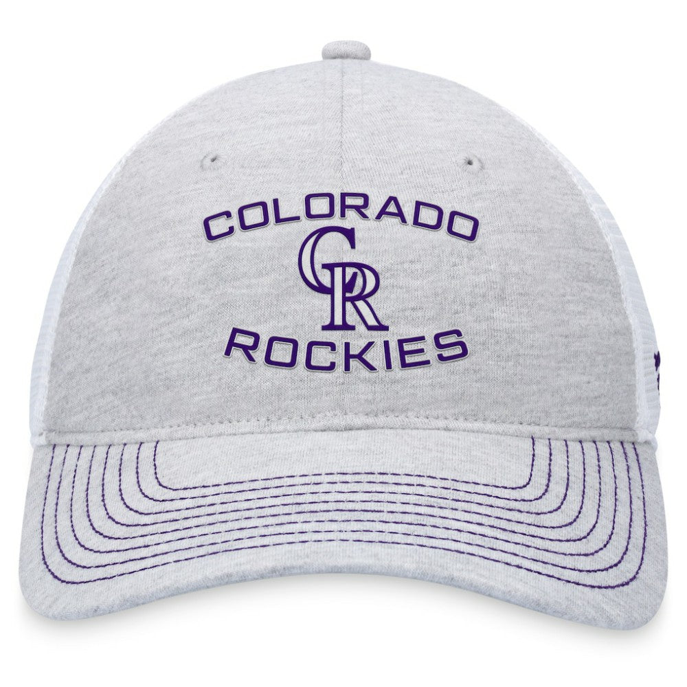 Colorado Rockies Trucker Adjustable Hat - Gray