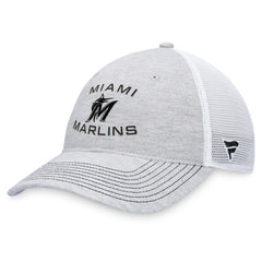 Miami Marlins Trucker Adjustable Hat - Gray