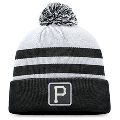 Pittsburgh Pirates Cuffed Knit Hat with Pom - Gray