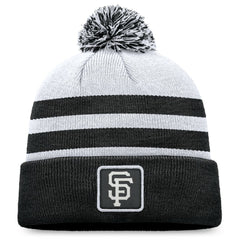San Francisco Giants Cuffed Knit Hat with Pom - Gray