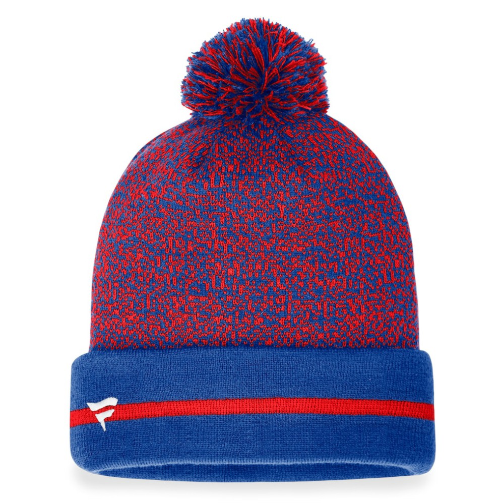Chicago Cubs Space-Dye Cuffed Knit Hat with Pom - Royal/Red