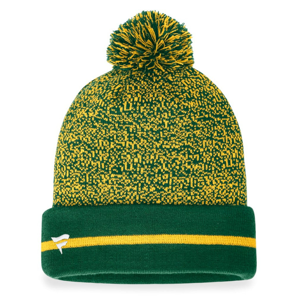 Athletics Space-Dye Cuffed Knit Hat with Pom - Green/Gold