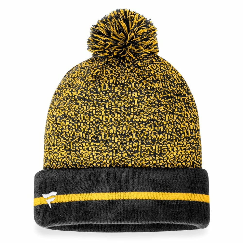 Pittsburgh Pirates Space-Dye Cuffed Knit Hat with Pom - Black/Gold