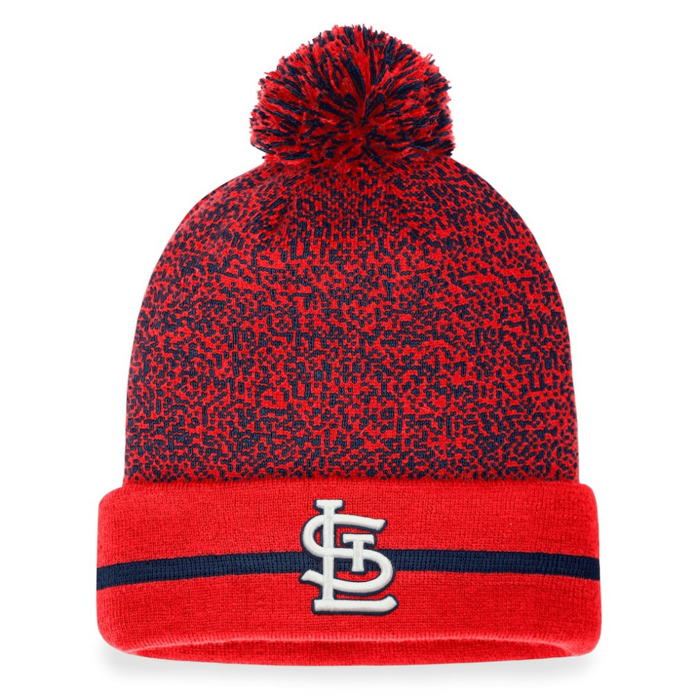 St. Louis Cardinals Space-Dye Cuffed Knit Hat with Pom - Red/Navy