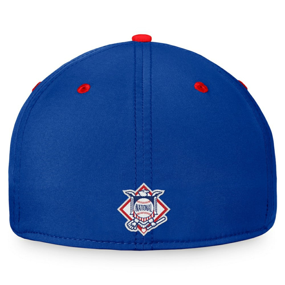 Chicago Cubs Stacked Logo Flex Hat - Royal/Red