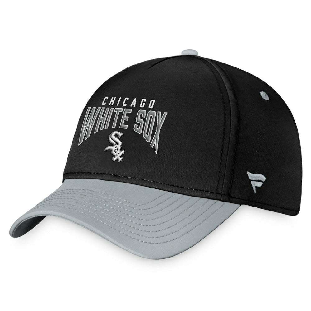 Chicago White Sox Stacked Logo Flex Hat - Black/Gray