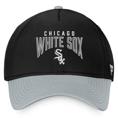 Chicago White Sox Stacked Logo Flex Hat - Black/Gray