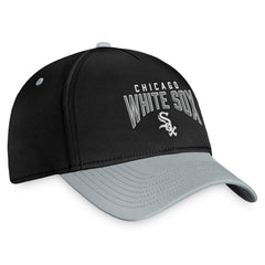 Chicago White Sox Stacked Logo Flex Hat - Black/Gray
