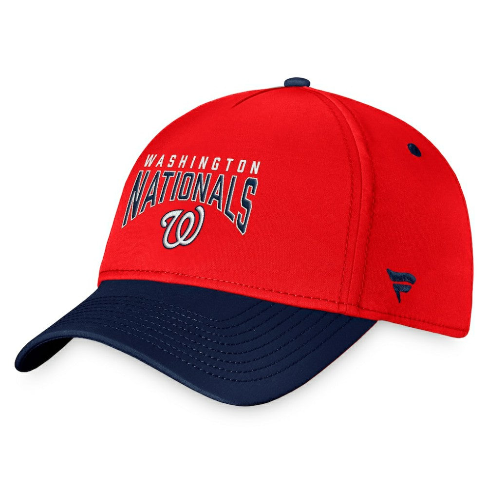 Washington Nationals Stacked Logo Flex Hat - Red/Navy