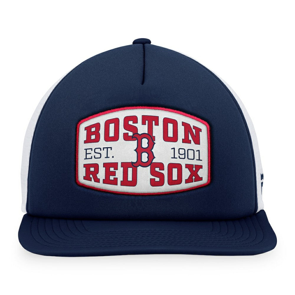 Boston Red Sox Foam Front Patch Trucker Snapback Hat - Navy