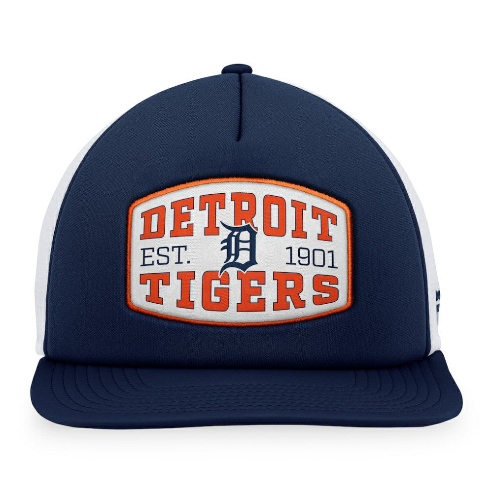 Detroit Tigers Foam Front Patch Trucker Snapback Hat - Navy