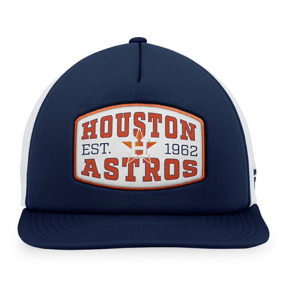 Houston Astros Foam Front Patch Trucker Snapback Hat - Navy