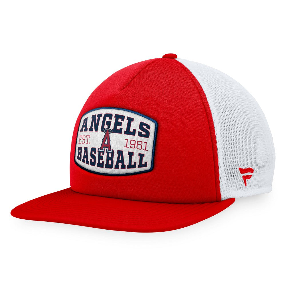 Los Angeles Angels Foam Front Patch Trucker Snapback Hat - Red