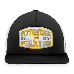 Pittsburgh Pirates Foam Front Patch Trucker Snapback Hat - Black