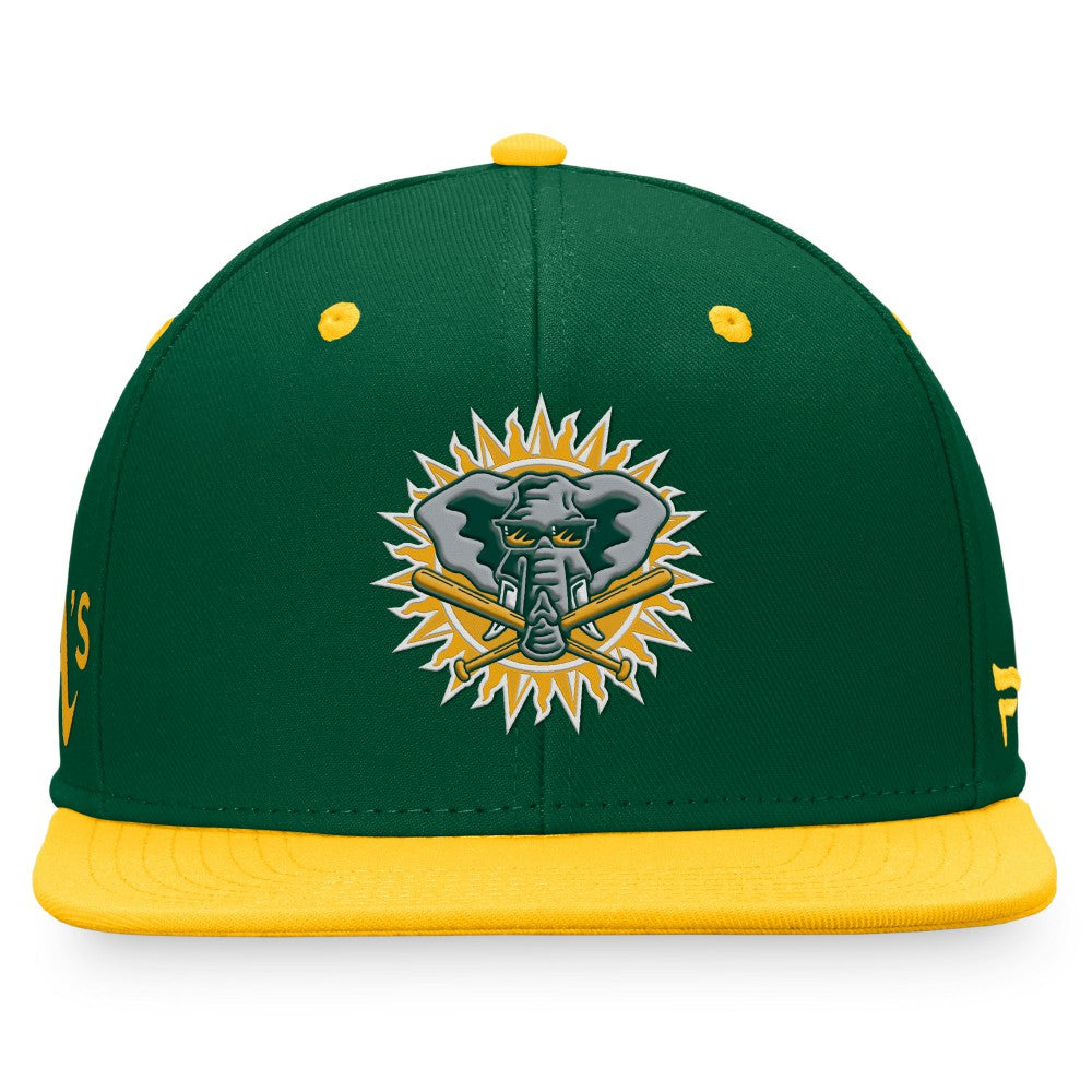 Athletics Cooperstown Collection Two-Tone Fitted Hat - Kelly Green/Gold