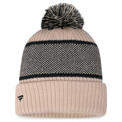 Pittsburgh Pirates Women's Cuffed Knit Hat with Pom - Natural/Black
