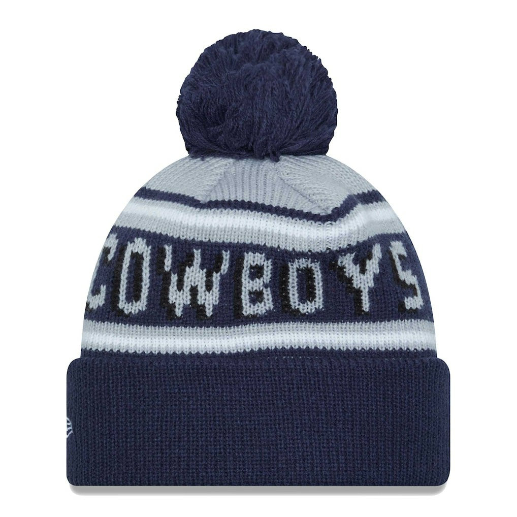 NFL Dallas Cowboys Youth Gridiron Classics Main Cuffed Knit Hat with Pom