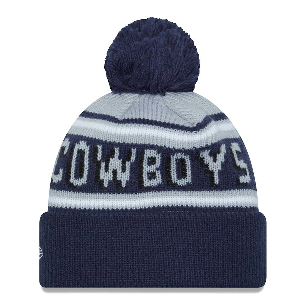 NFL Dallas Cowboys Youth Gridiron Classics Main Cuffed Knit Hat with Pom
