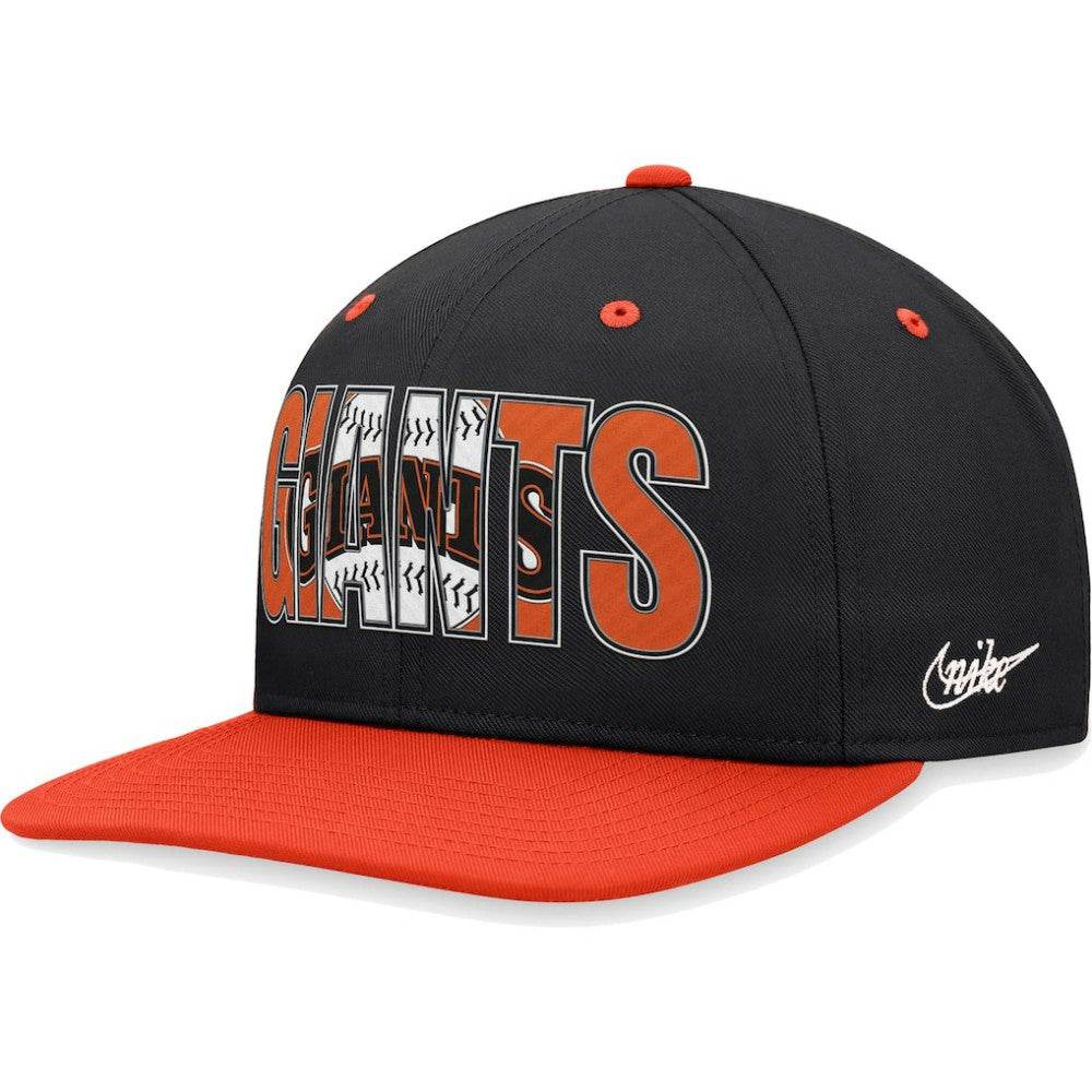 San Francisco Giants Cooperstown Collection Pro Snapback Hat - Black | Nike