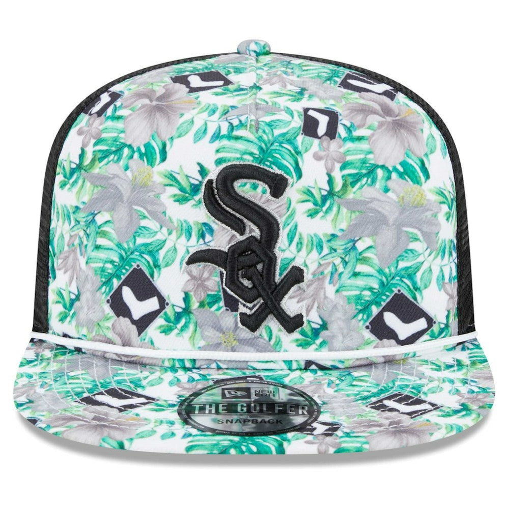 Chicago White Sox Tropic Floral Golfer Lightly Structured Snapback Hat | New Era
