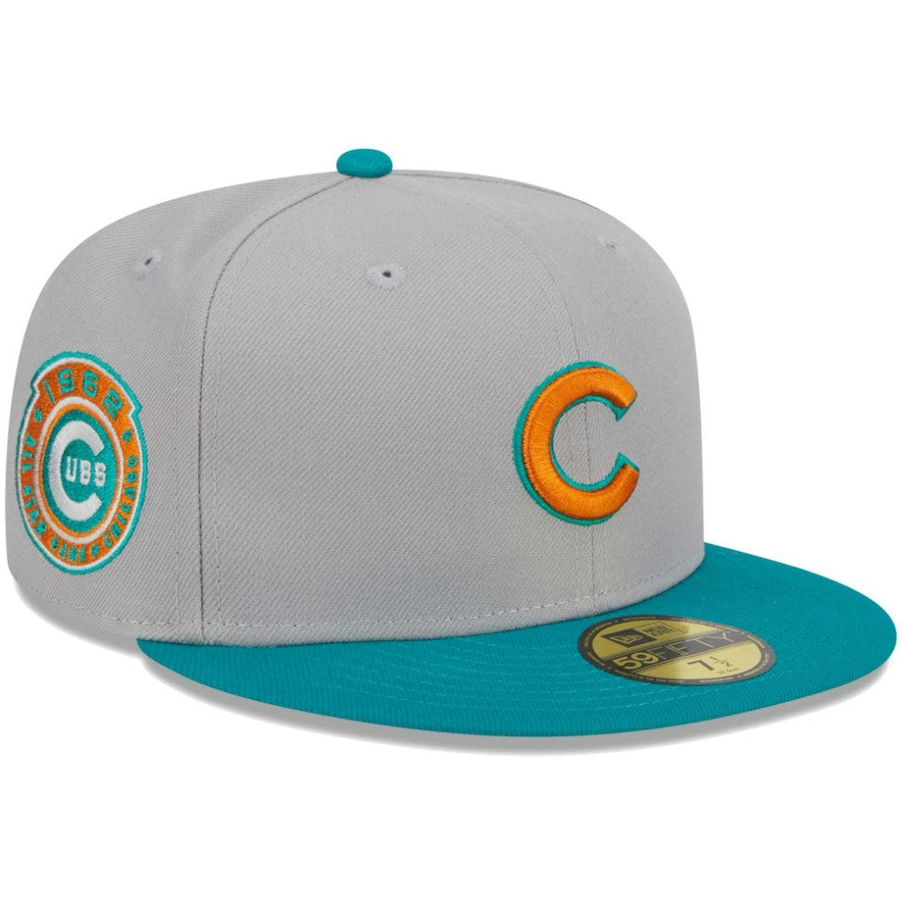 Chicago Cubs  59FIFTY Fitted Hat - Gray/Teal | New Era