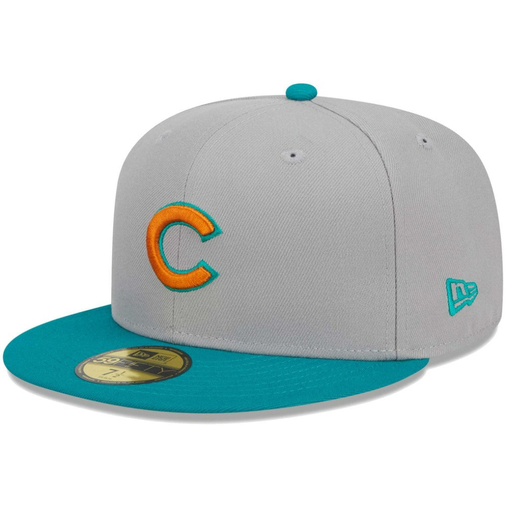 Chicago Cubs  59FIFTY Fitted Hat - Gray/Teal | New Era