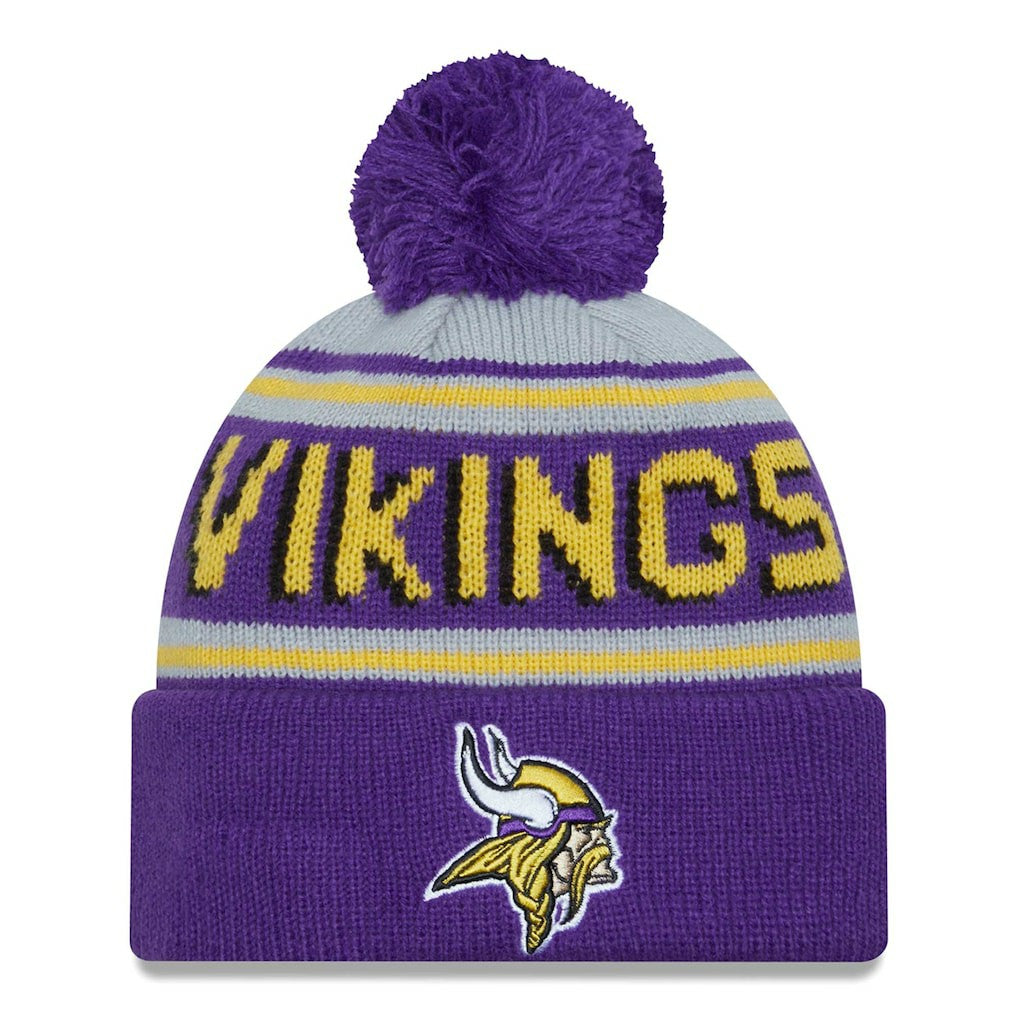 NFL Minnesota Vikings Main Cuffed Knit Hat with Pom