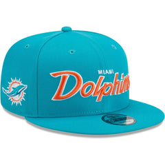 NFL Miami Dolphins Main Script 9FIFTY Snapback Hat