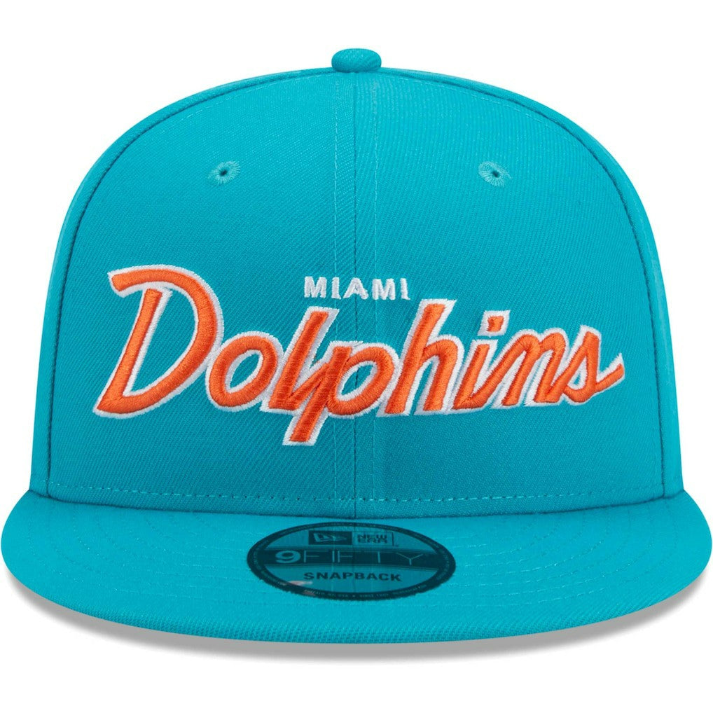 NFL Miami Dolphins Main Script 9FIFTY Snapback Hat