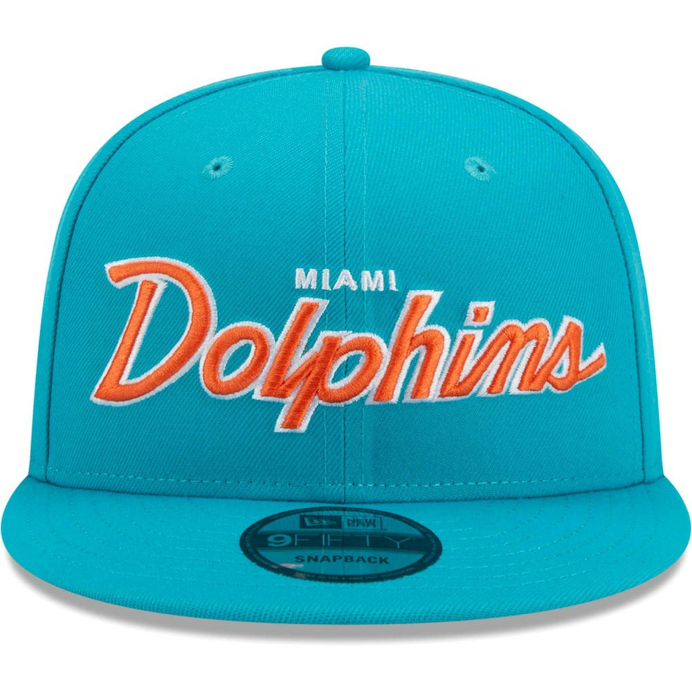 NFL Miami Dolphins Main Script 9FIFTY Snapback Hat