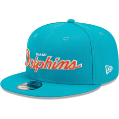 NFL Miami Dolphins Main Script 9FIFTY Snapback Hat