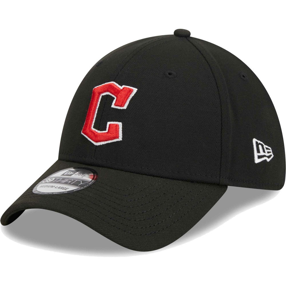 Cleveland Guardians Logo 39THIRTY Flex Hat - Black | New Era