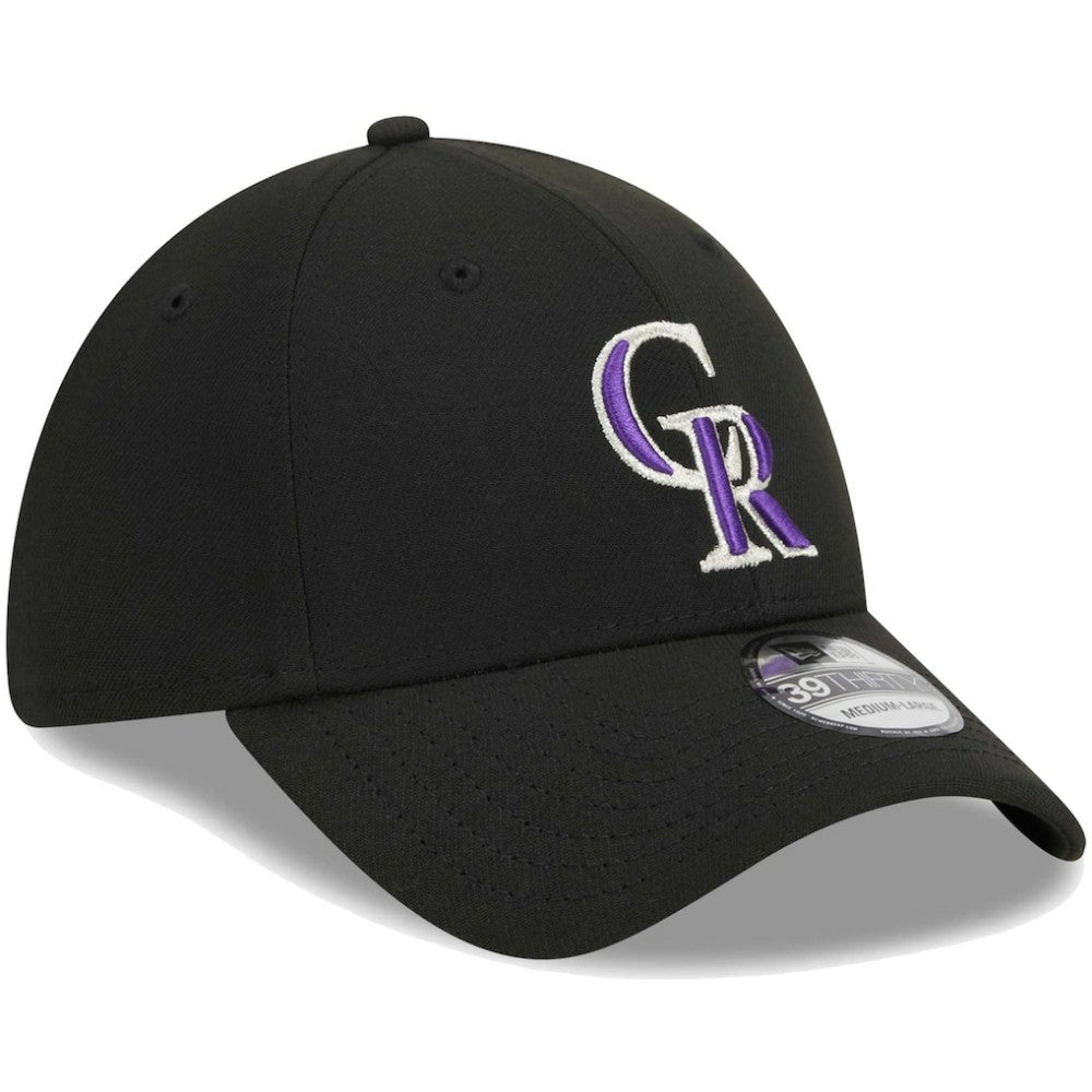 Colorado Rockies Logo 39THIRTY Flex Hat - Black | New Era