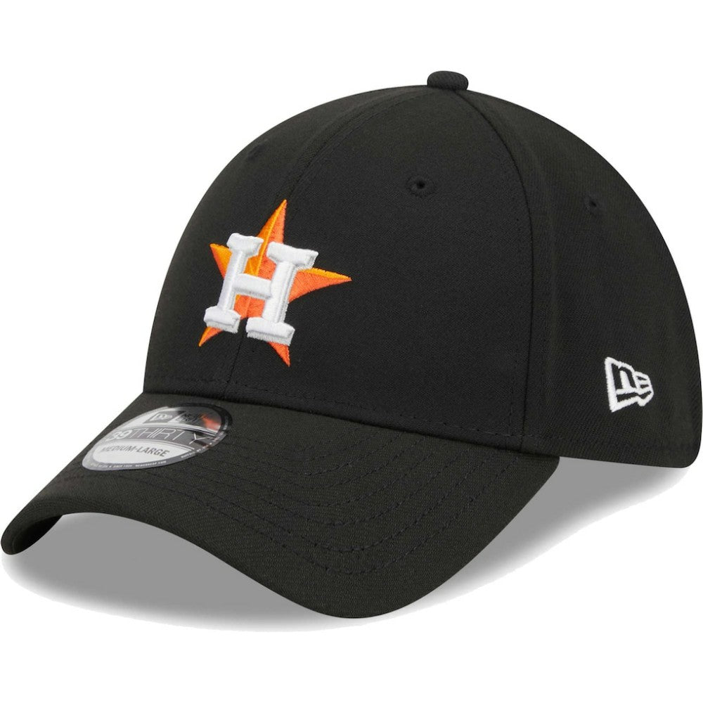 Houston Astros Logo 39THIRTY Flex Hat - Black | New Era