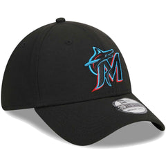 Miami Marlins Logo 39THIRTY Flex Hat - Black | New Era