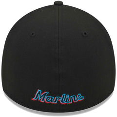 Miami Marlins Logo 39THIRTY Flex Hat - Black | New Era