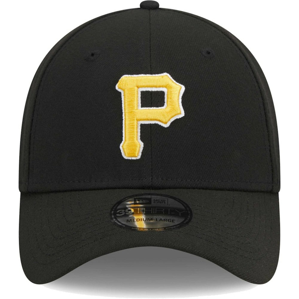 Pittsburgh Pirates Logo 39THIRTY Flex Hat - Black | New Era