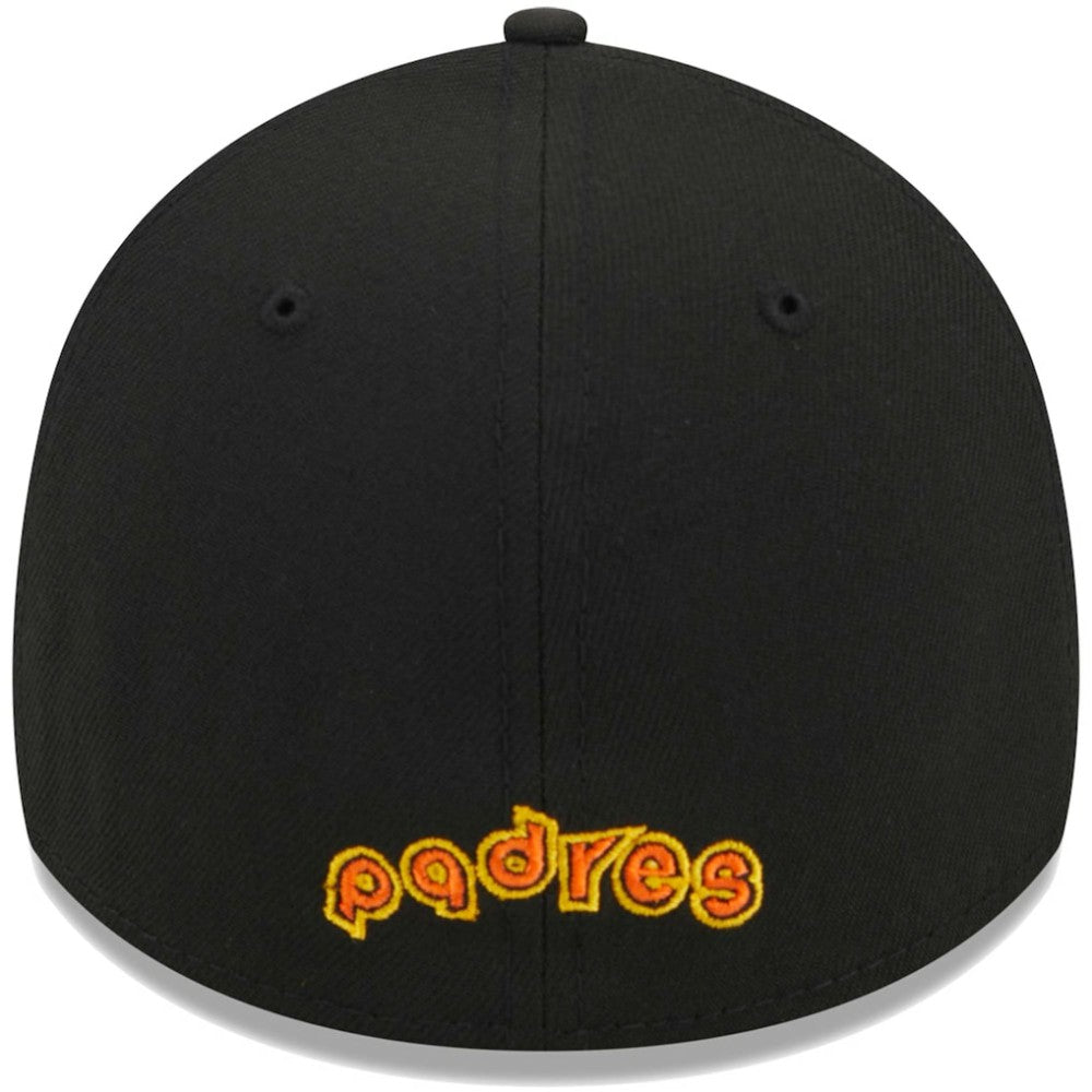 San Diego Padres Logo 39THIRTY Flex Hat - Black | New Era