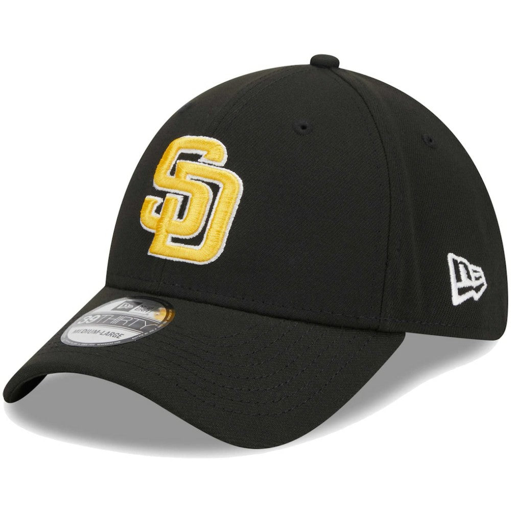 San Diego Padres Logo 39THIRTY Flex Hat - Black | New Era