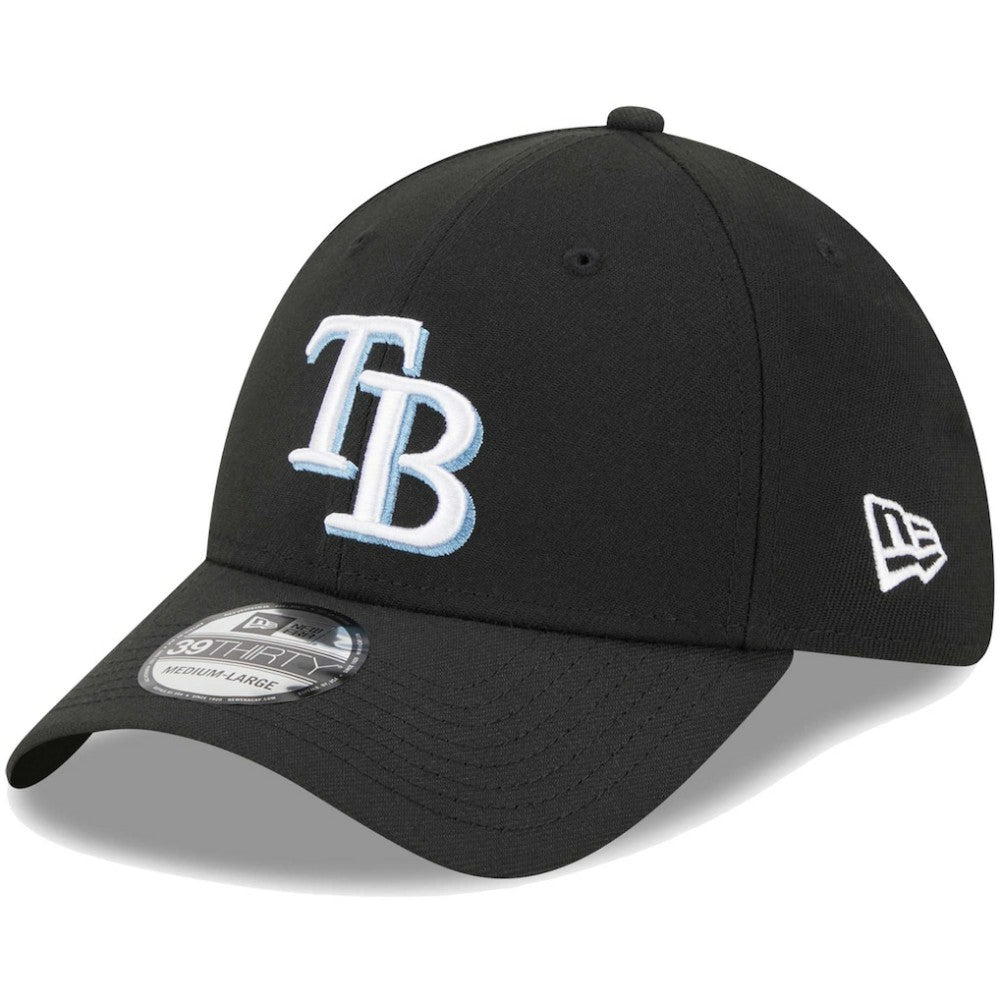 Tampa Bay Rays Logo 39THIRTY Flex Hat - Black | New Era