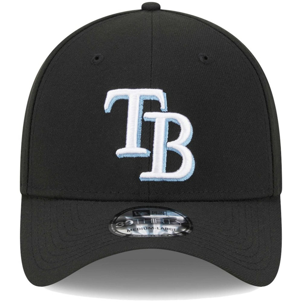 Tampa Bay Rays Logo 39THIRTY Flex Hat - Black | New Era