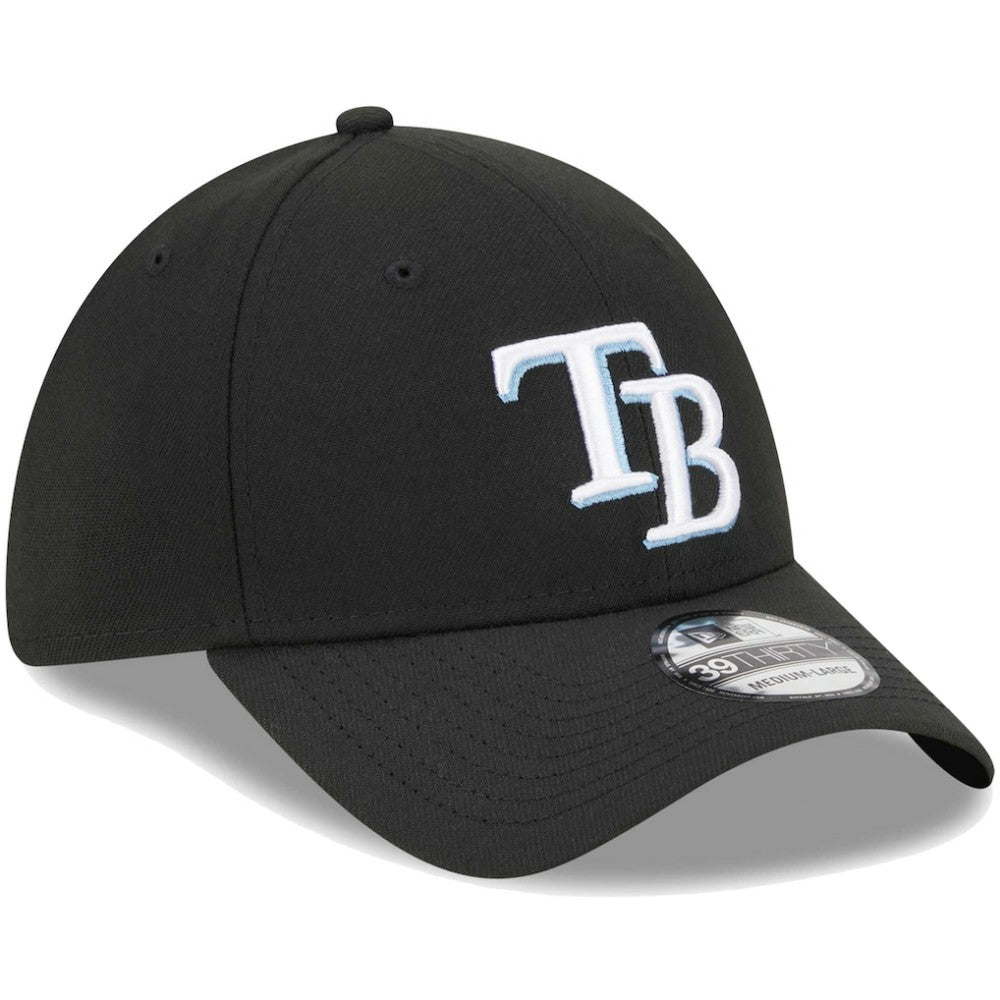 Tampa Bay Rays Logo 39THIRTY Flex Hat - Black | New Era