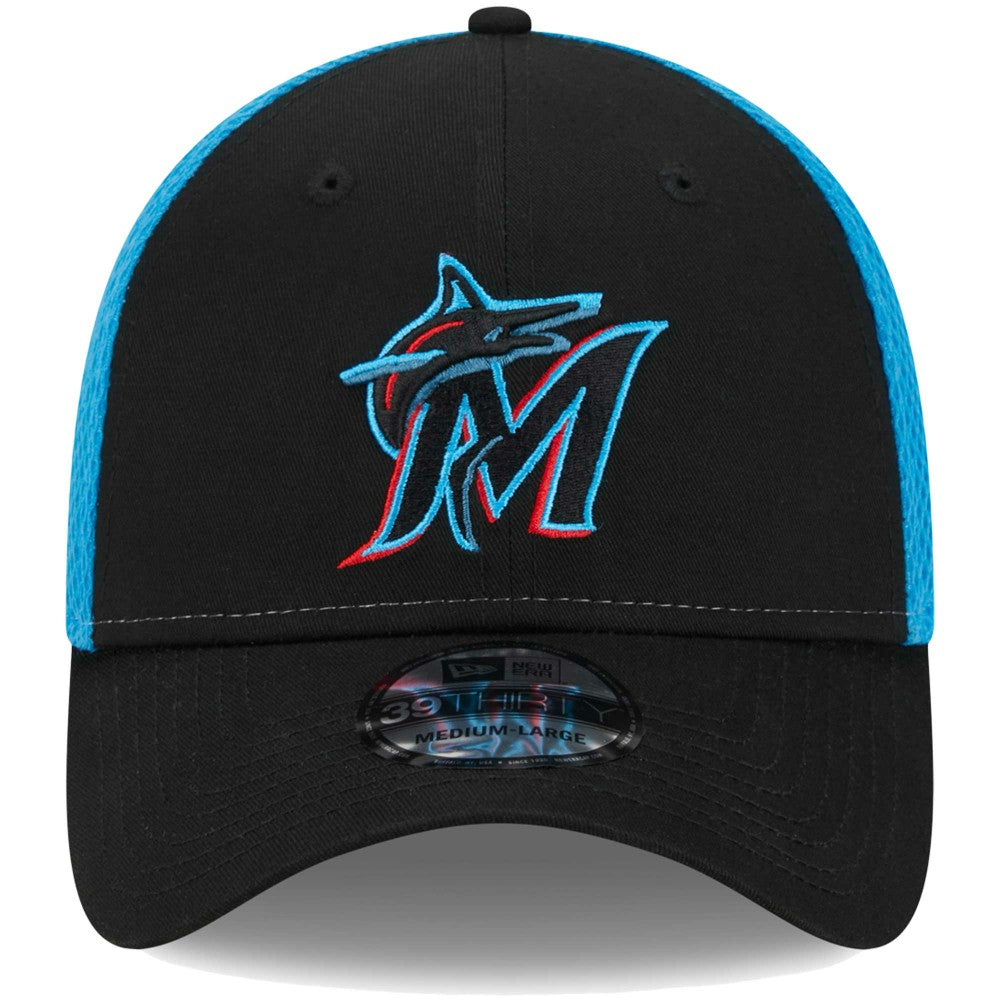 Miami Marlins Team Neo 39THIRTY Flex Hat - Black | New Era