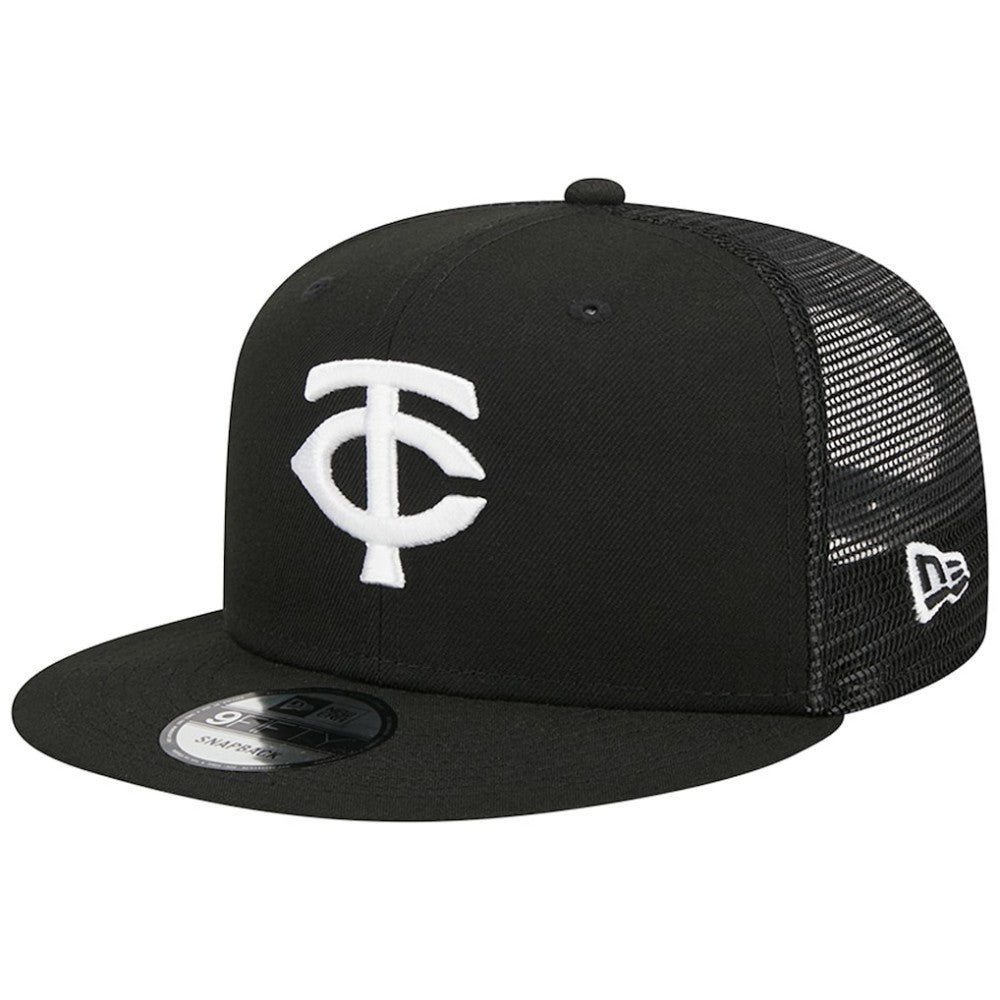 Minnesota Twins Trucker 9FIFTY Snapback Hat - Black | New Era