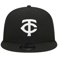 Minnesota Twins Trucker 9FIFTY Snapback Hat - Black | New Era