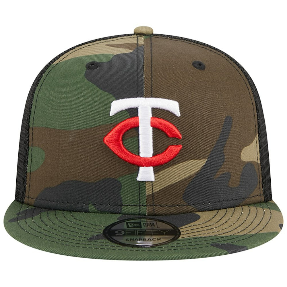 Minnesota Twins Woodland Camo Trucker 9FIFTY Snapback Hat - Camo | New Era