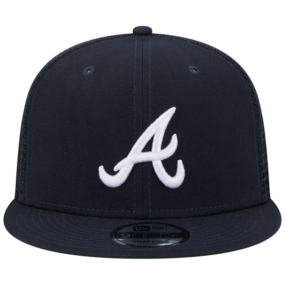 Atlanta Braves Team Color Trucker 9FIFTY Snapback Hat - Navy | New Era