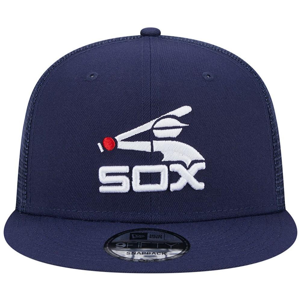 Chicago White Sox Cooperstown Collection Team Color Trucker 9FIFTY Snapback Hat - Navy | New Era