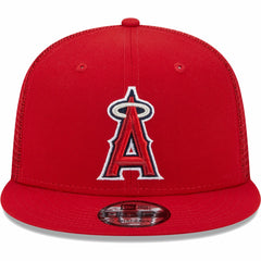 Los Angeles Angels Team Color Trucker 9FIFTY Snapback Hat - Red | New Era