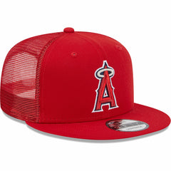 Los Angeles Angels Team Color Trucker 9FIFTY Snapback Hat - Red | New Era